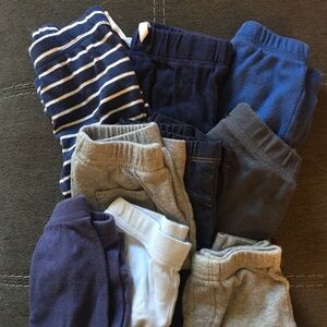 9 Pairs Boys 3-6mos pants